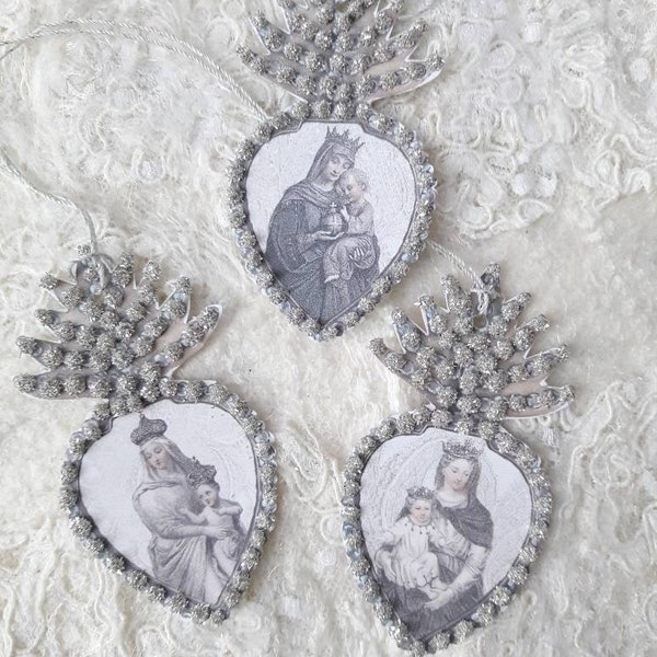 A Mother's love collection - silver ex-voto paper art gift tags