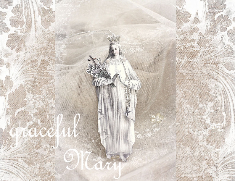 graceful Mary a religious paper doll image 1