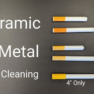 May include: A comparison chart of different types of vape coils. The chart shows ceramic, metal, and self-cleaning coils. The self-cleaning coil is labeled "4" Only".