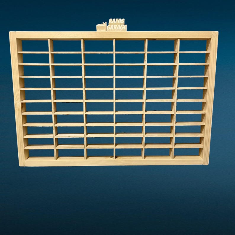 Wooden Hot Wheels Display Case: 60 Car Storage - Kids & Collectors and 3D Signs Shelf with 3D Sign