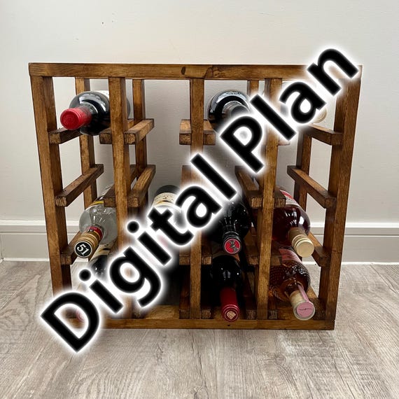 DIY 素朴なワインラックの木工プラン：ファームハウス風デコレーション 