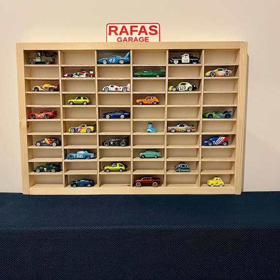 Wooden Hot Wheels Display Case: 60 Car Storage - Kids & Collectors