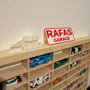 Wooden Hot Wheels Display Case: 60 Car Storage - Kids & Collectors and 3D Signs image 7