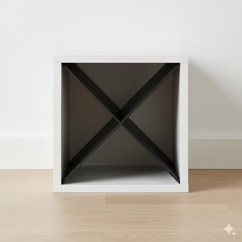 Diagonal Wooden Wine Rack Insert: IKEA EKET Storage, Rustic Bar ...