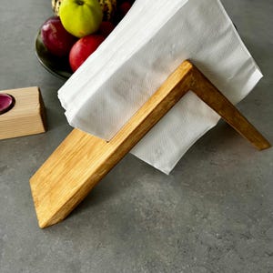 Serviettenhalter aus Holz - Handgefertigter rustikaler Serviettenständer