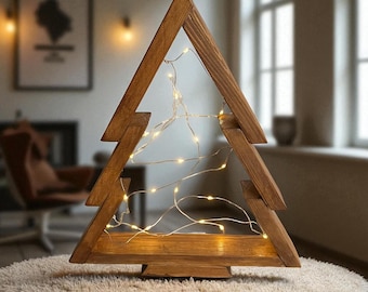 Handmade Rustic Wooden Christmas Tree – Festive Holiday Decor