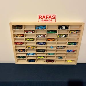 Wooden Hot Wheels Display Case: 60 Car Storage - Kids & Collectors and 3D Signs image 6