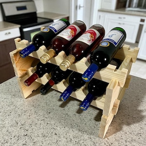 Handmade Modular Wine Rack: Scalable Storage, Wine Lover Gift (New Version)
