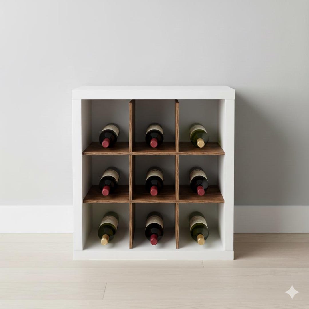 Grid Wine Rack Insert for IKEA EKET, 9-bottle Storage - Etsy