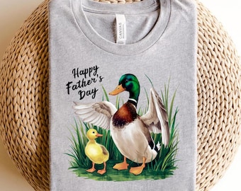 Happy Father’s Day Duck Shirt, Cute Dad Gift from Kids, Animal Dad Shirt or Sweatshirt, Duck and Duckling Matching Shirt, Silly Duck Dad Tee