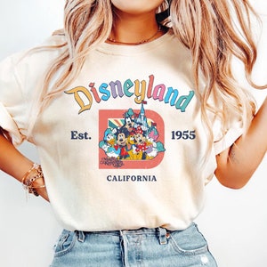 Retro Disneyland California Shirt, Disneyland Est 1955 Shirt, Disney Family Vacation Shirt, Mickey and Friends Shirt,Disney Epcot Tour Shirt