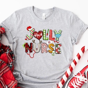 Christmas Nurse Shirt, Jolly Christmas Nursing Sweatshirt,Stethoscope Christmas Nurse Crew,Nurse Life Christmas Shirt,School Nurse Christmas