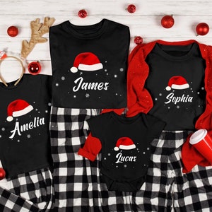 Christmas Custom name shirt, Custom Xmas family shirts, Personalized Christmas Tee, Xmas Pjs, Family Christmas Shirt, Matching Family Shirts