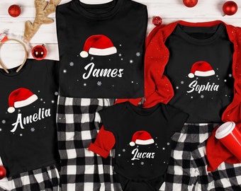 Christmas Custom name shirt, Custom Xmas family shirts, Personalized Christmas Tee, Xmas Pjs, Family Christmas Shirt, Matching Family Shirts
