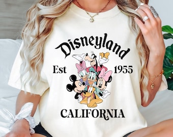 Disneyland California Shirt, Mickey and Friends Shirt, Retro Disneyland Est 1955 Shirt, Disney Trip Vacation Shirt, Retro Walt Disney Shirt