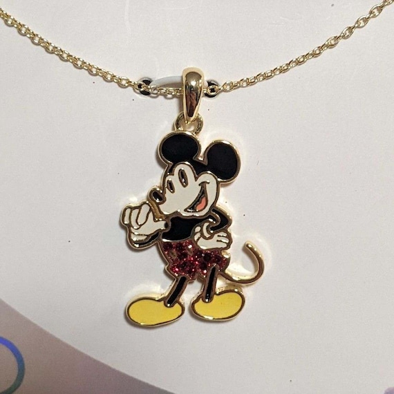 Disney Mickey Mouse ペンダント Amazon.com: Disney Womens 3D Mickey Mouse Necklace 18