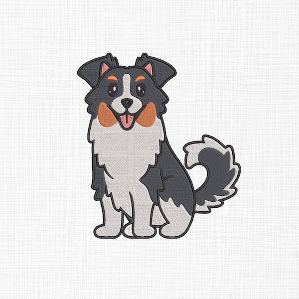 Australian Shepherd Embroidery Design, 5 Sizes (Digital Download)