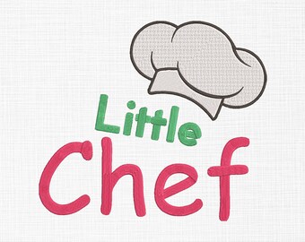 Little Chef Embroidery Design Chef Embroidery Design Chef Cap embroidery Design Food lovers Machine Embroidery 5 Sizes Digital Download