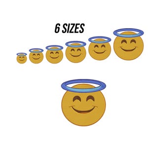 Blessing Emoji Embroidery Design, Emoticons Embroidery Designs, Smiley Embroidery File, Emoji Smileys, Emoji Faces, Chat icon, 6 Sizes