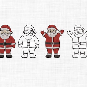 Santa Claus Embroidery Design Santa Claus Bundle Embroidery Design Christmas Embroidery Machine Embroidery 5 Sizes Digital Download