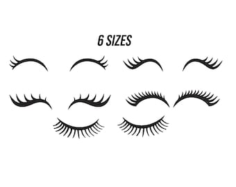 Eyelashes Embroidery Designs, Eyes with lashes Embroidery Design, Eyes Embroidery Machine Design, Face Embroidery, Eyes for dolls, 6 Sizes