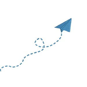 Papierflieger, Maschinenstickerei, Papierflieger Stickdatei, Stickdatei für Kinder, 6 Größen