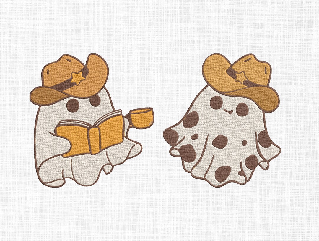 Cute Cow Ghost Embroidery Design Halloween Embroidery Design Ghost in ...