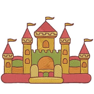 Castle Embroidery Design Castle Magicaland Machine Embroidery Princess Castle Embroidery  Trendy Castle Embroidery Beach Embroidery, 6 Sizes