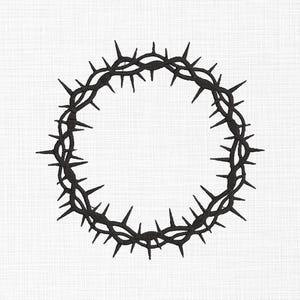 Crown of thorns embroidery design Christian embroidery design , Thorns Crown, Jesus Christian, Cross, Faith, Church, Religious, 5 sizes