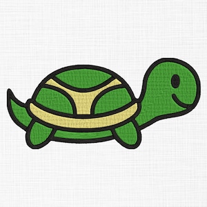 Baby turtle embroidery design Cute baby turtle embroidery design Animal embroidery design Machine embroidery 5 sizes digital download