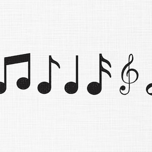 Music Notes Bundle Embroidery Design Music Signs Embroidery Design Music Lover Machine Embroidery 5 Sizes Digital Download