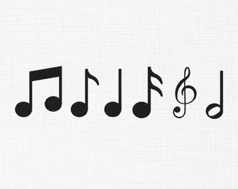 Music Notes Bundle Embroidery Design Music Signs Embroidery Design Music Lover Machine Embroidery 5 Sizes Digital Download