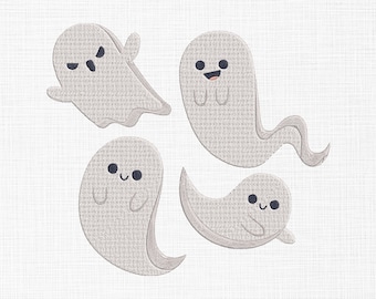 Cute ghost bundle embroidery design Ghost embroidery design Halloween embroidery design Machine Embroidery 6 Sizes Digital Download