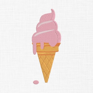 Melting Ice Cream Embroidery Design Ice Cream Embroidery Design Summer Embroidery Machine Embroidery Design 6 Sizes Digital Download