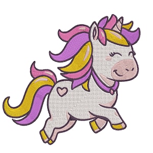 Cute Unicorn Embroidery Design, Baby Machine Embroidery Design, Cartoon Embroidery Design, Baby Unicorn Machine Embroidery, 5 Sizes