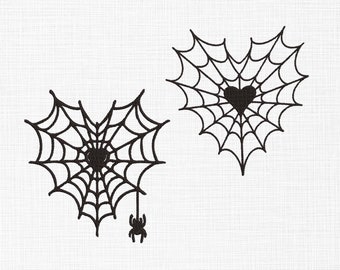 Heart Spider Web Embroidery Design Heart Embroidery Design Web Embroidery Design Halloween Machine Embroidery 5 Sizes Digital Download