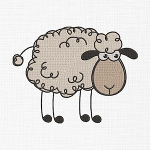 Baby Sheep Embroidery Design Flat Sheep Embroidery Design Cute Sheep Embroidery Design Animals Embroidery Design Machine Embroidery 5 Szies