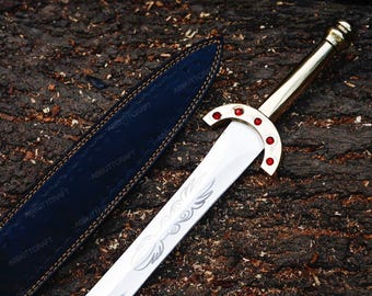 Handmade Perseus Sword, Clash of Titans Replica, Brass & Gemstone Handle