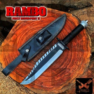 Custom Handmade Rambo Knife Rambo First Blood Part 2 Replica Knife Movie Knife Personalized Gift Christmas Gift Birthday Gift