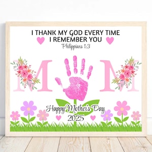 Mother&#39;s Day Sunday School Crafts, Bible Craft Handprint, Mothers Day Handprint Art Craft, Christian Craft Activity, Classroom Toddler Craft