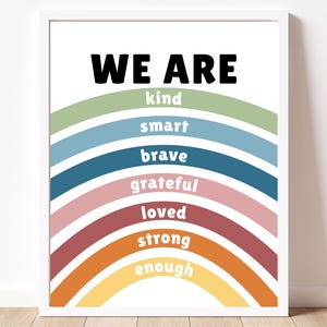 Affirmations for Kids, Kids Playroom Decor, Affirmation Posters, Positive Affirmations Kids, Playroom Poster, Daycare Classroom Decor