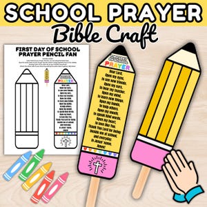 Bible Craft for Kids, Back to School Christian Activity, Printable Sunday School Lesson, Homeschool First Day of School Bible Craft Activity