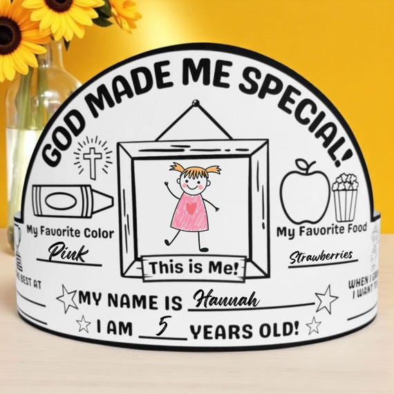 Back to School Bible Craft Crown Coloring Craft Activity, Sunday School Craft, Preschool Back to School Paper Hat, Printable PreK Daycare