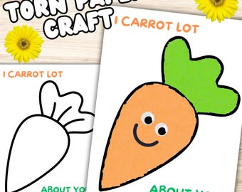 Manualidades de Pascua para niños, imprimibles de Pascua, actividades de Pascua para guarderías, preescolares y guarderías, zanahorias de Pascua para niños pequeños.