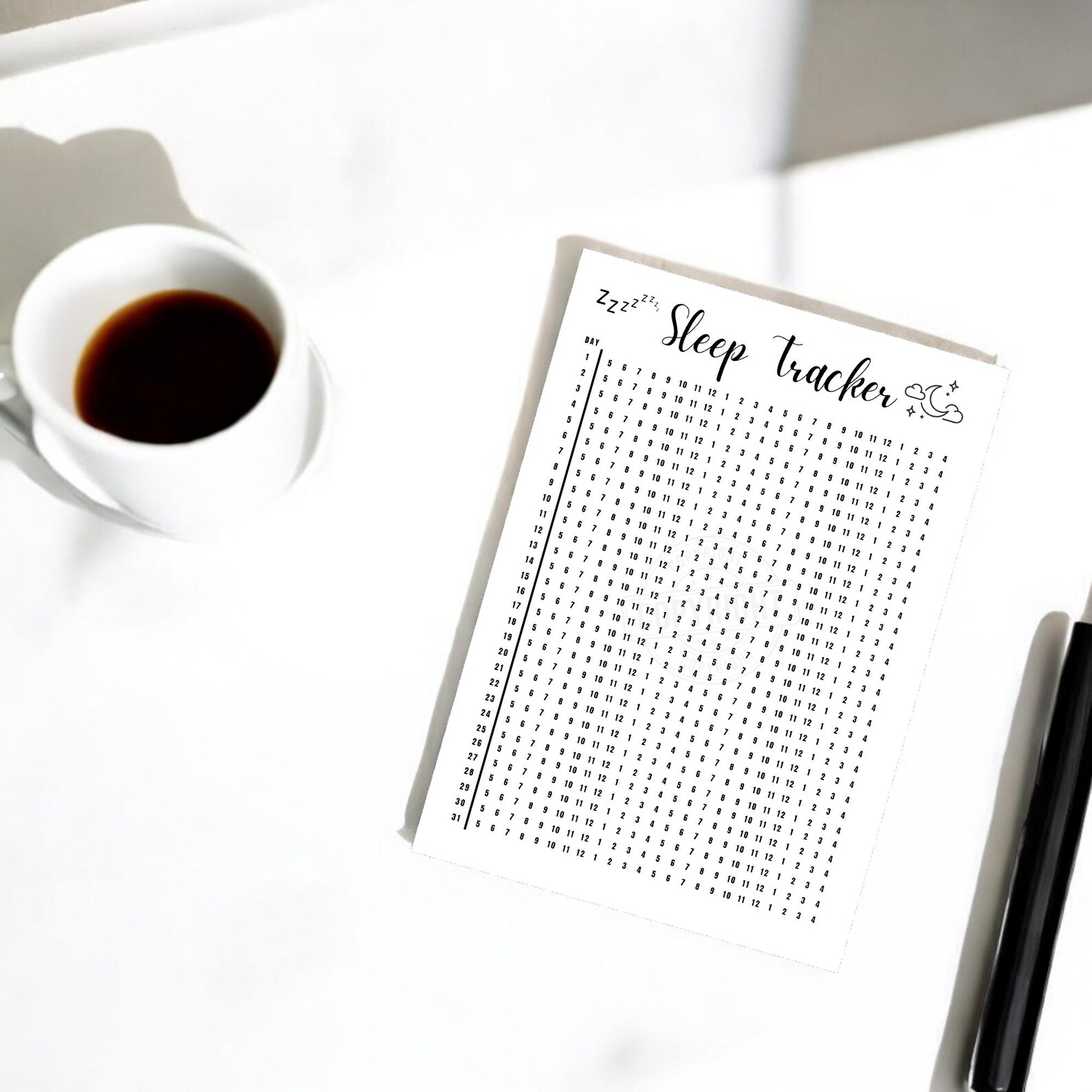 Sleep Tracker Printable, 24 Hour Sleep Tracker, Monthly Sleep Tracker ...