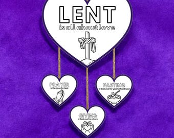 Fastenhandwerk, Fastenzeit für Kinder, Fastenzeit Kunsthandwerk zum Ausdrucken, Aschermitwoch Handwerk, Bibelhandwerk Aktivität, Kinder Christian Jesus Fastenzeit Mobile Handwerk