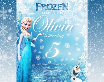 Frozen Birthday Invitation, Elsa Birthday Invitation, Frozen Invite, Elsa Invite, Girls Birthday Invitation, Elsa Frozen Editable Invitation