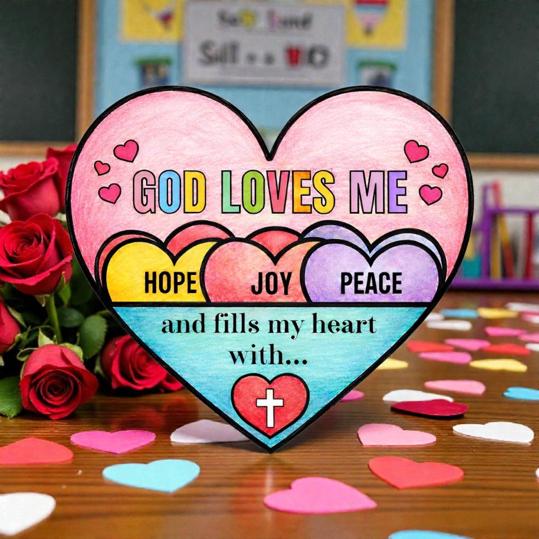 Valentine's Day Bible Craft Sunday School Lesson Valentines Activity ...