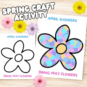 Frühlingsblumen, Frühlingsaktivität Kindertagesstätte Vorschule Kindergarten Klassenzimmer Frühlingsarbeit Frühling Arbeitsblätter Kinder Frühlingsarbeit Printables