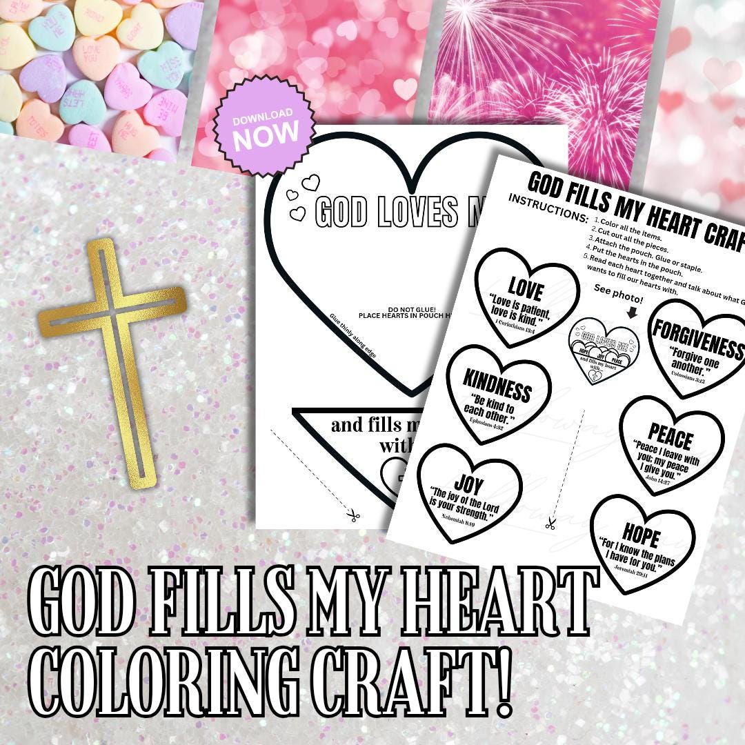Valentine's Day Bible Craft Sunday School Lesson Valentines Activity ...